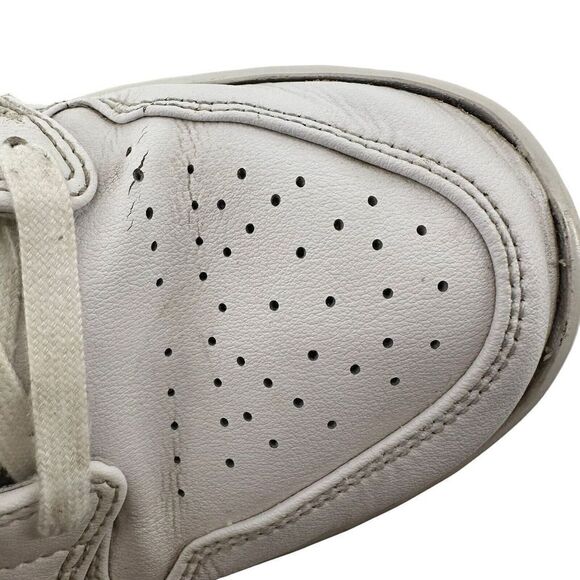 Nike Air Jordan 1 Low Triple White Sneakers Women Size 9 Lace Up Trainer Classic - Picture 8 of 15